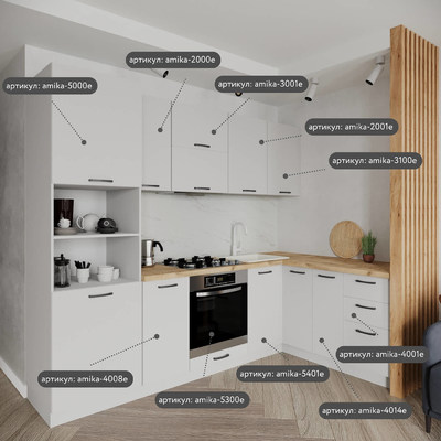 Модульная кухня Амика-5919e минимализм для кухни - фото 5 home