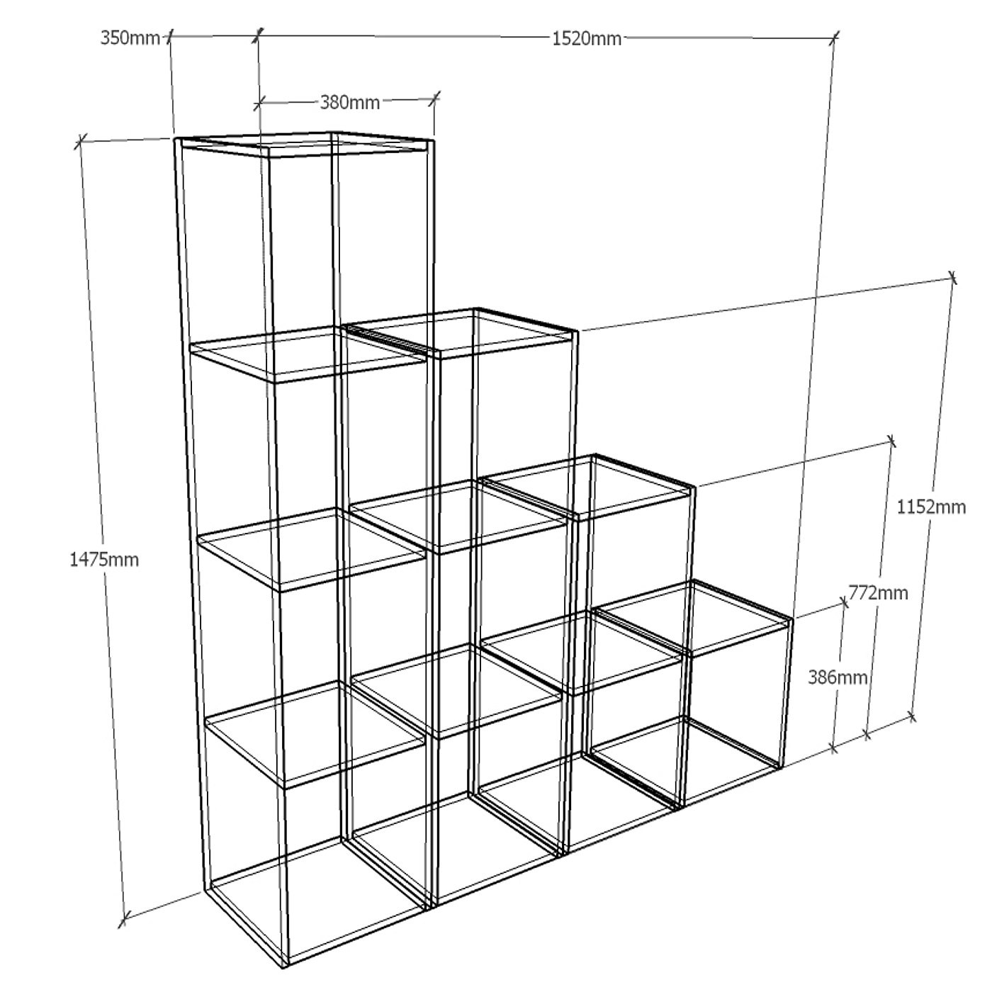 Стеллаж Стюард-200e современный для гостиной и спальни - фото 2 large