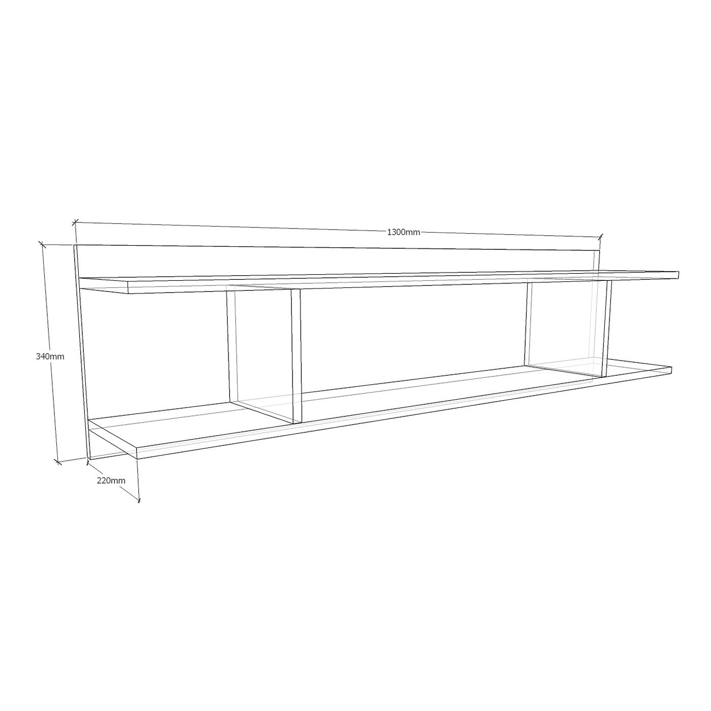 Полка Онге-200kl современный для гостиной - фото 3 large