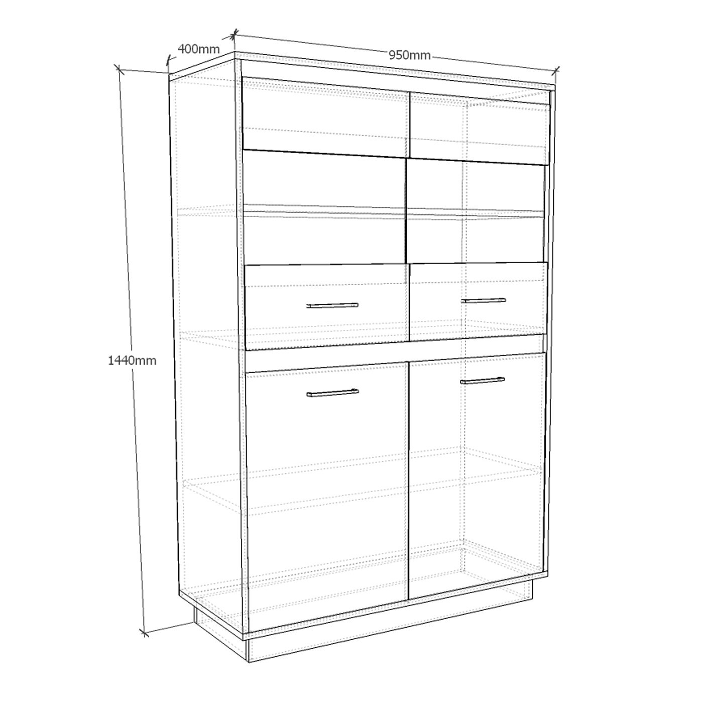 Шкаф Скара-200ip современный для гостиной и спальни - фото 3 large