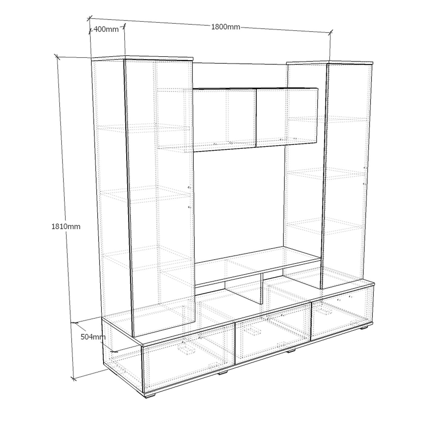 Стенка Осс-300en современный для гостиной - фото 2 large