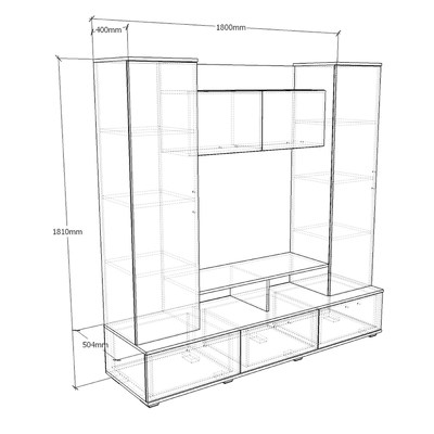 Стенка Осс-300rm современный для гостиной - фото 2 home Стенка Осс-300rm современный для гостиной - фото 2 home