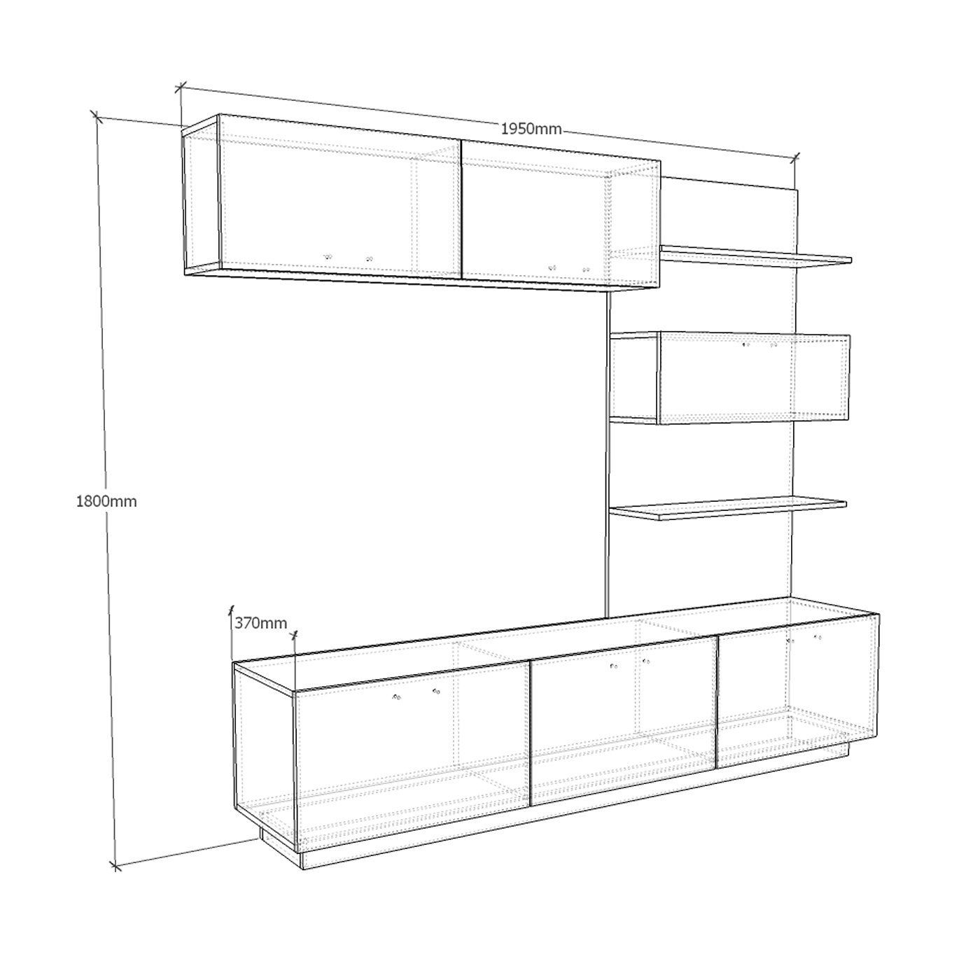 Стенка Гох-300kl современный для гостиной - фото 3 large