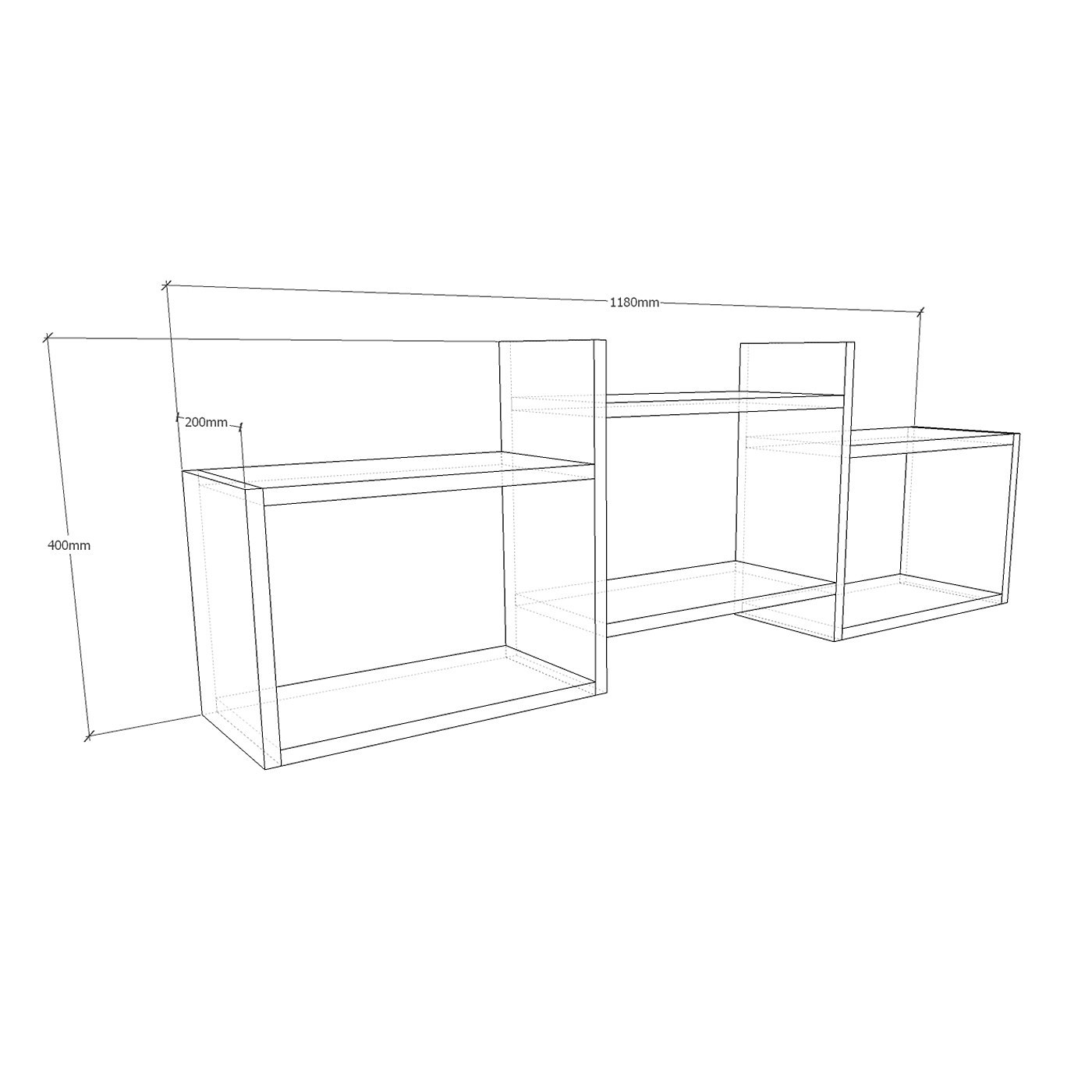 Полка Ларен-200d современный для гостиной - фото 2 large