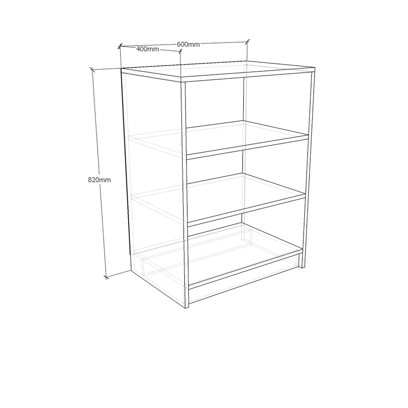 Стеллаж Холтен-201c классический для гостиной и спальни - фото 2 large