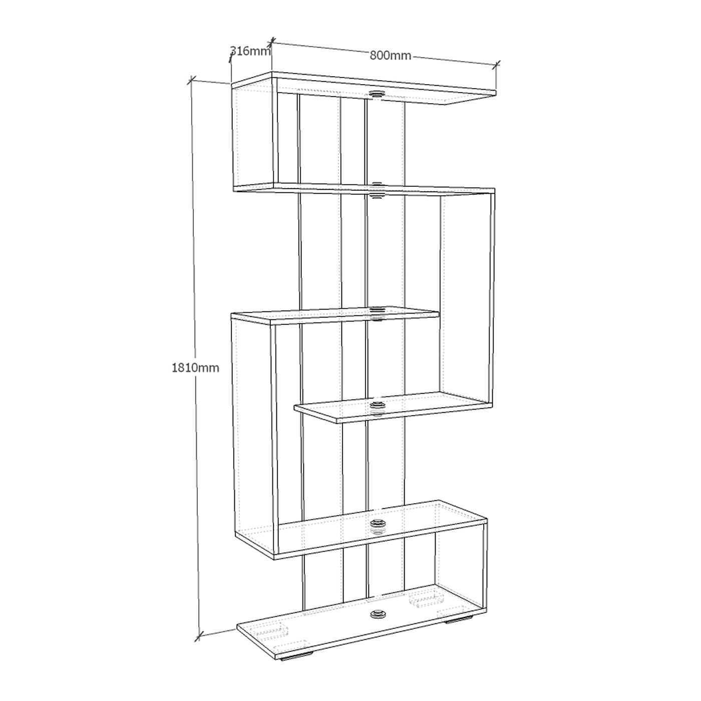 Стеллаж Эрсо-200a современный для гостиной и спальни - фото 3 large