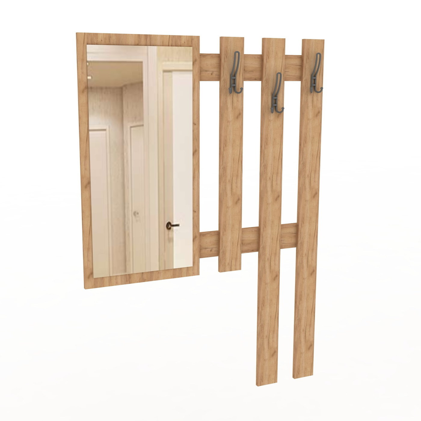 Модульная прихожая Бост-1200kl современный дуб крафт золотой - фото 2 large