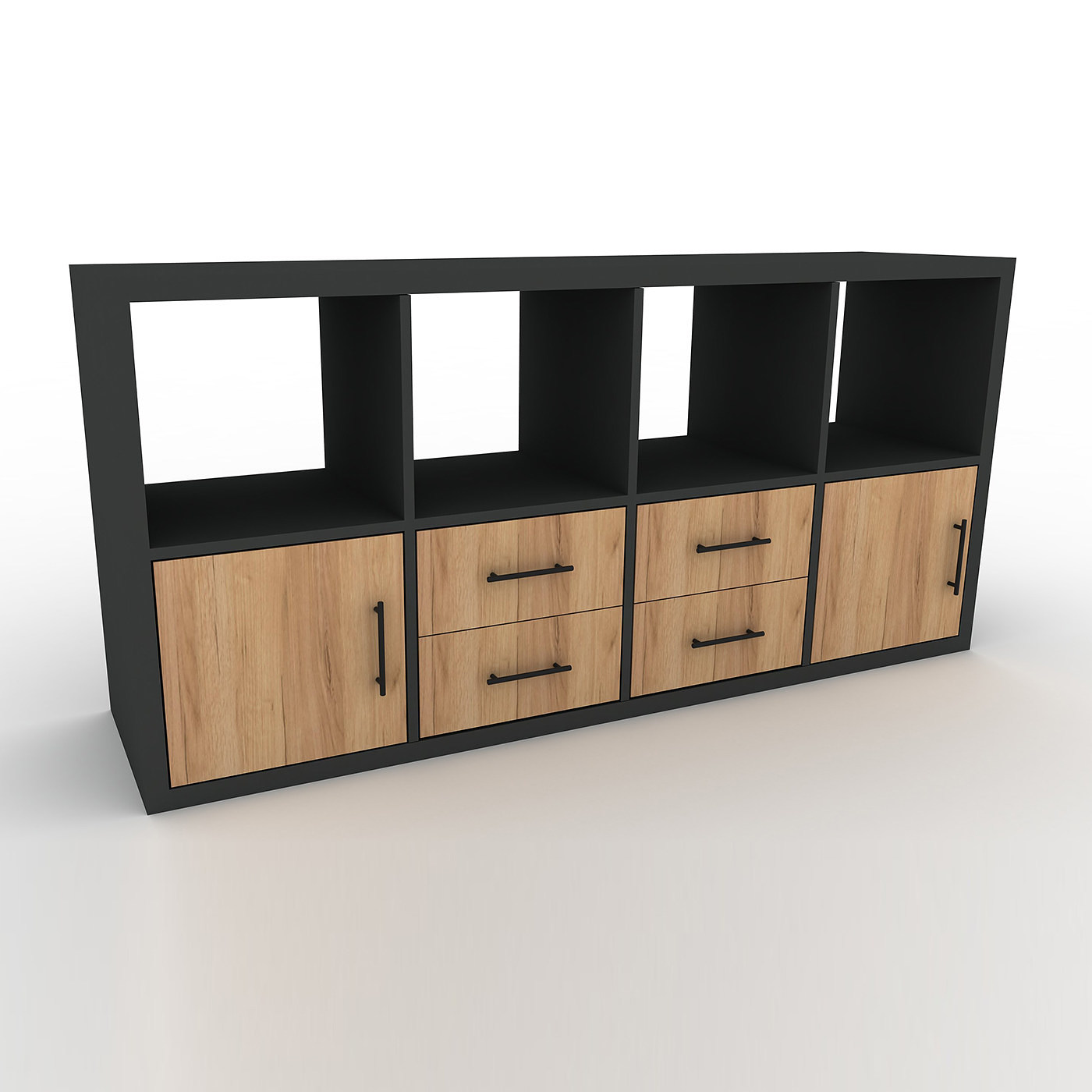 Стеллаж Балк-201ok современный для гостиной и спальни - фото 2 large