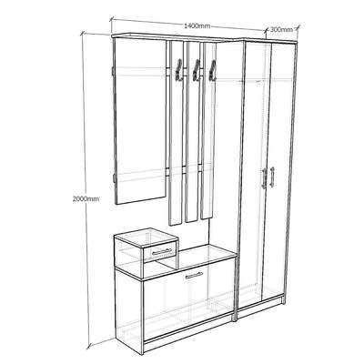 Прихожая Феникс-400d современный для прихожей - фото 5 home