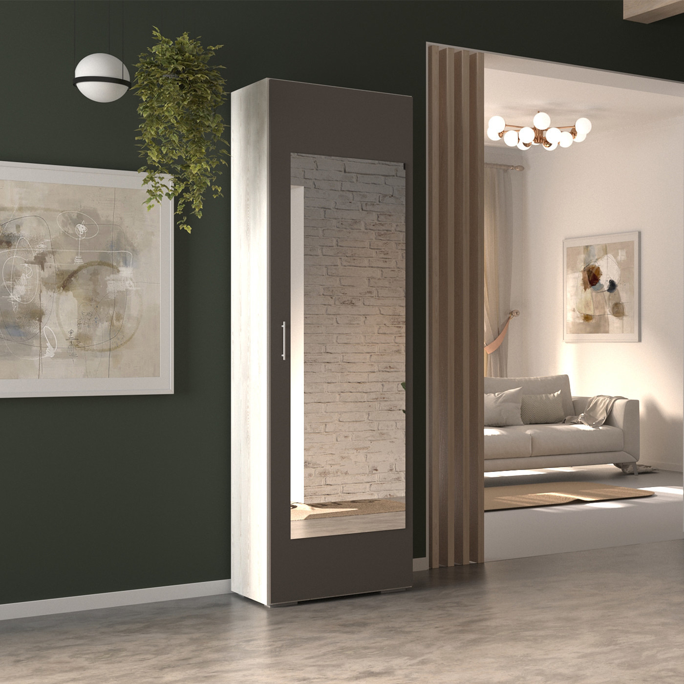 Шкаф Монс-200kl современный для прихожей и спальни - фото 2 large