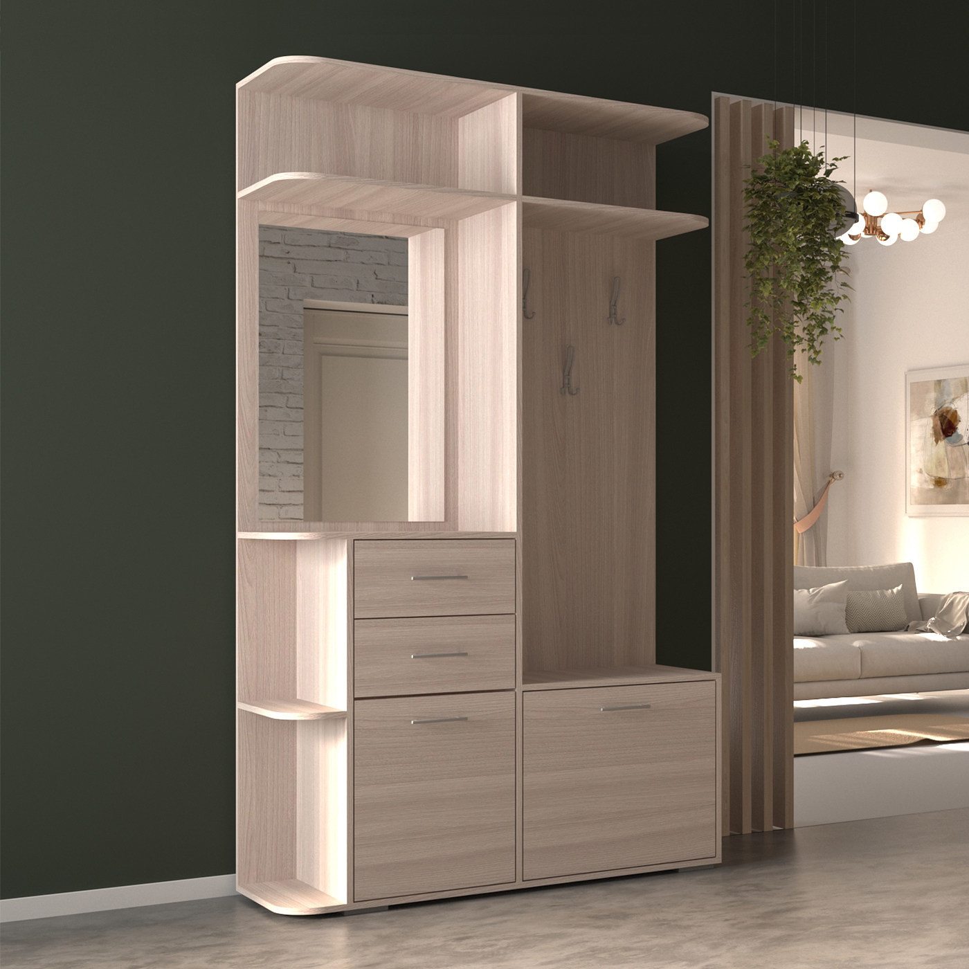 Прихожая Ксения-400a современный венге цаво - фото 2 large