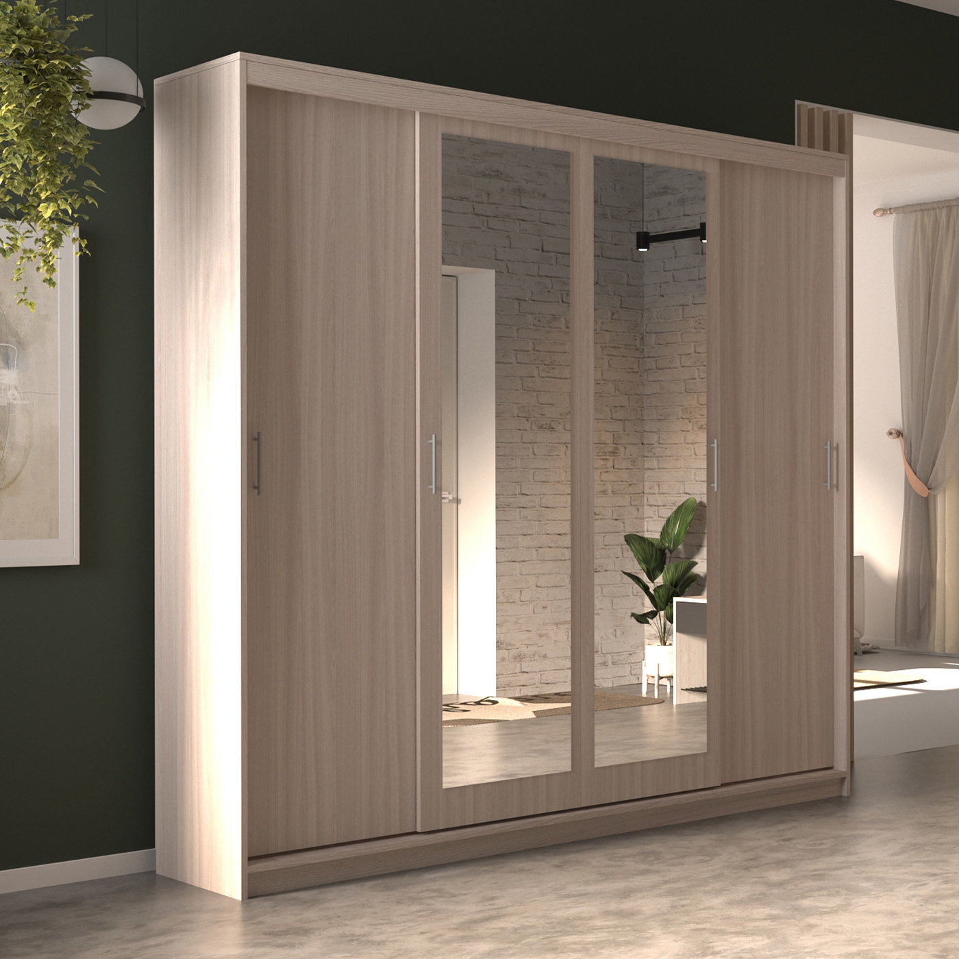 Шкаф-купе Миллениум 4-200a классический для прихожей и спальни - фото 2 large