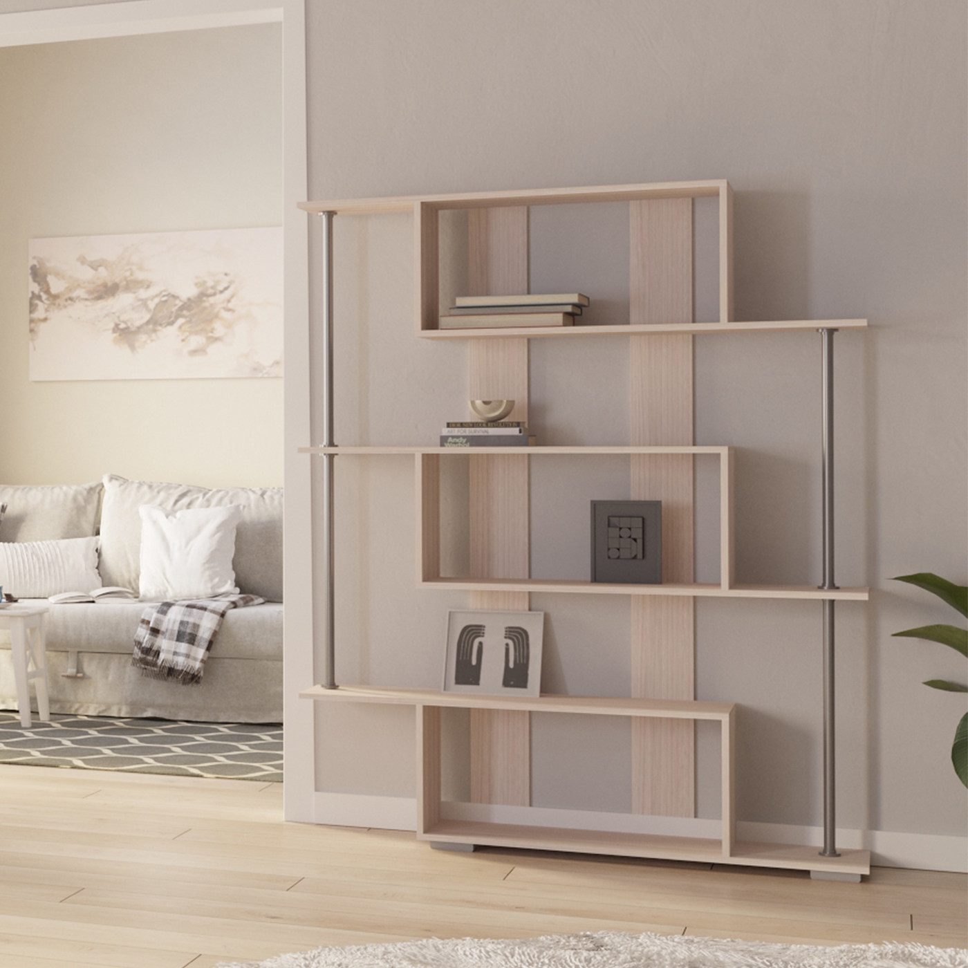 Стеллаж Эрсо-202d современный для гостиной и спальни - фото 2 large