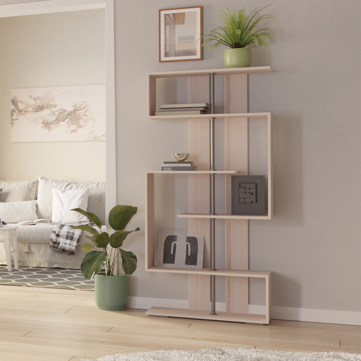 Стеллаж Эрсо-200c современный для гостиной и спальни - фото 2 large