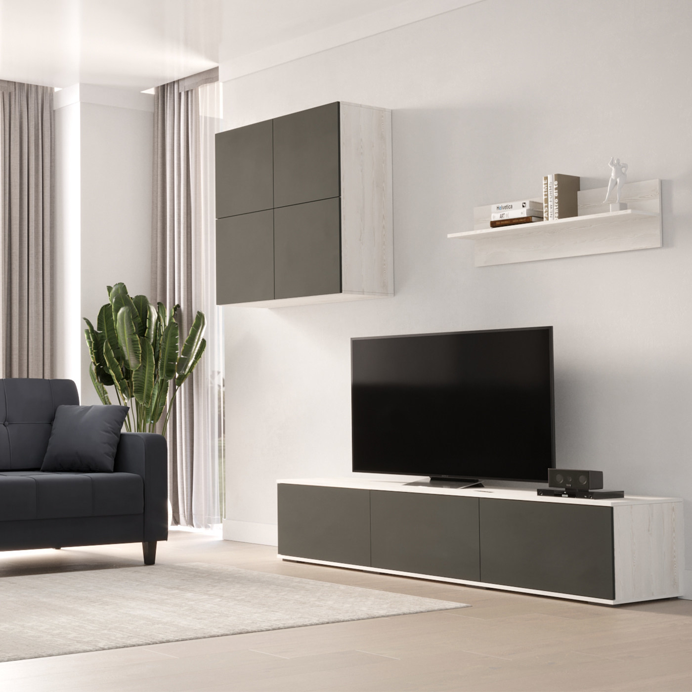 Полка Эде-200rm современный для гостиной - фото 2 large