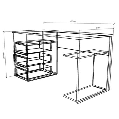 Письменный стол Премьер-800q современный для офиса - фото 2 home Письменный стол Премьер-800q современный для офиса - фото 2 home