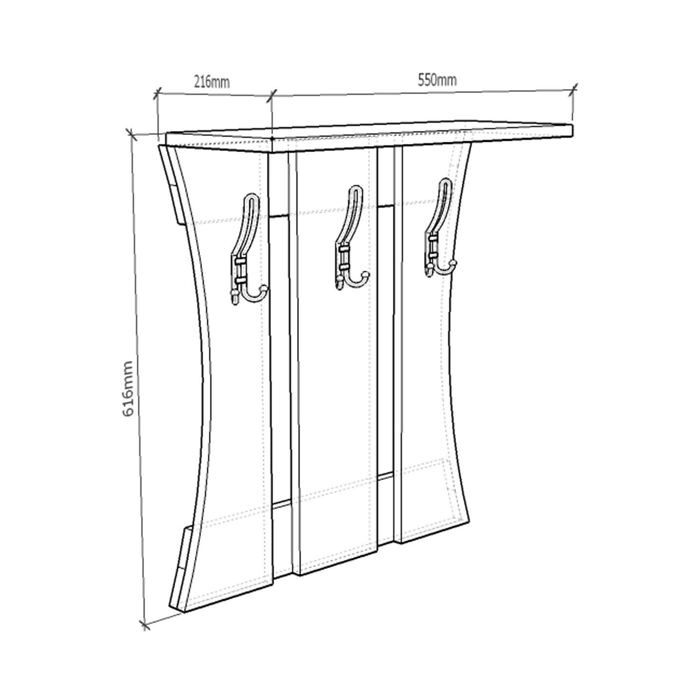 Вешалка Брилле-400c классический ясень шимо светлый - фото 2 large