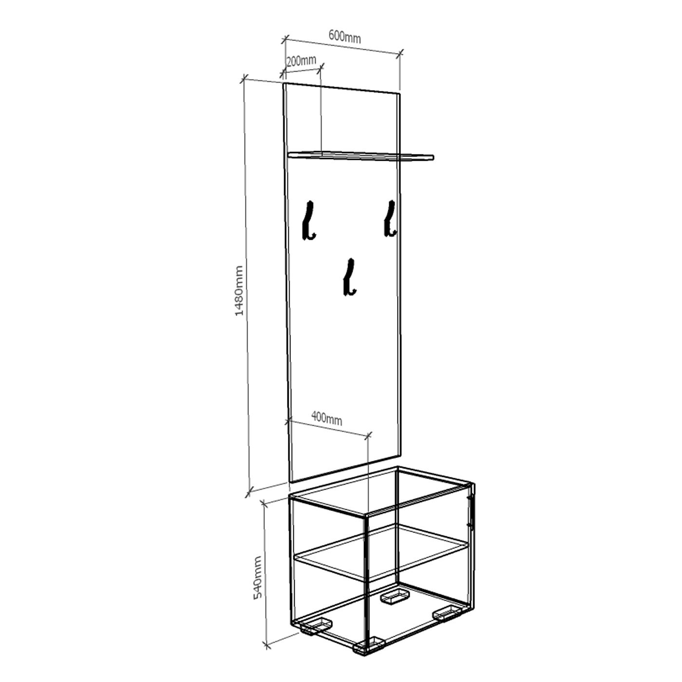 Прихожая Барри-400d классический ясень шимо темный - фото 2 large