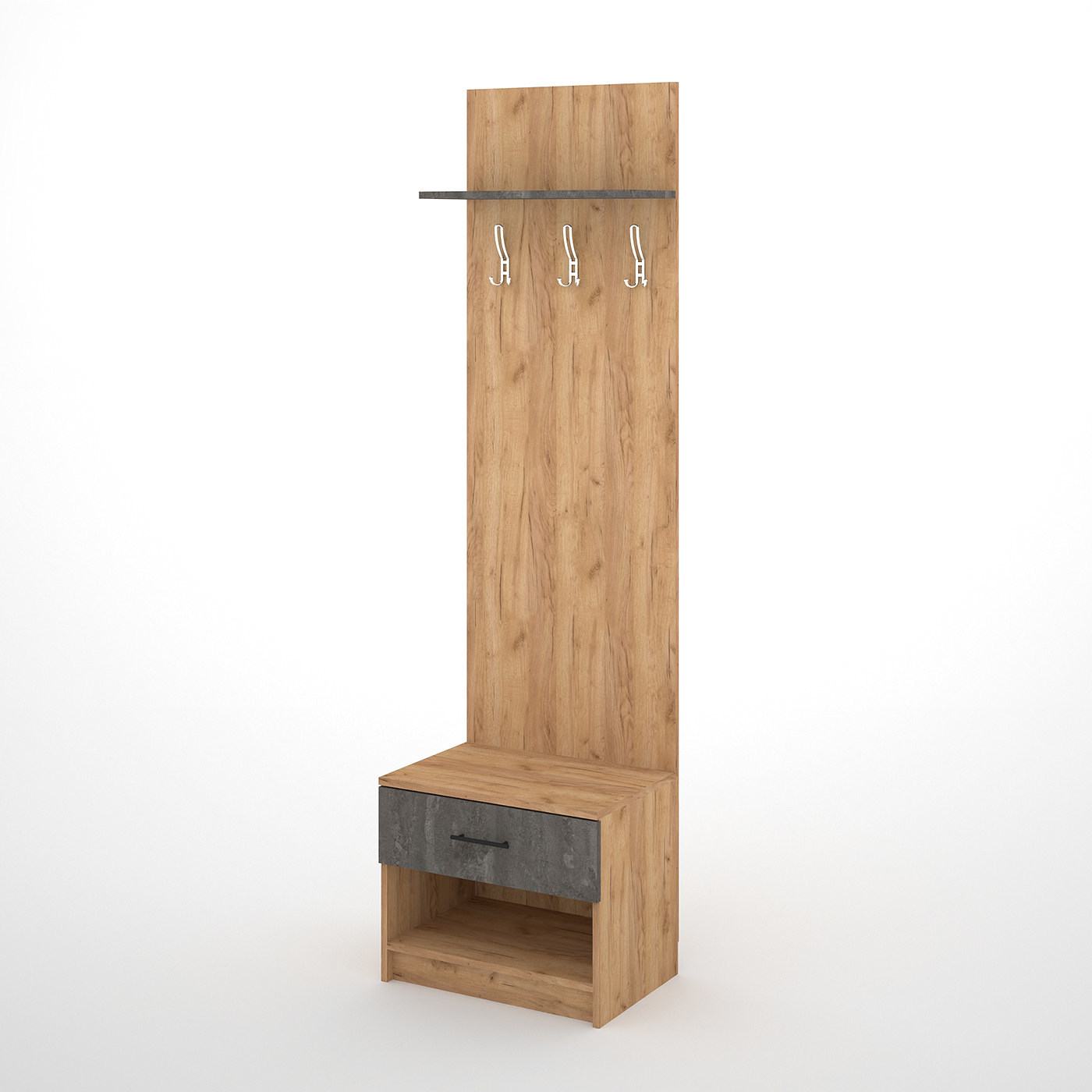 Модульная прихожая Алст-1200kl современный дуб крафт золотой - фото 3 large