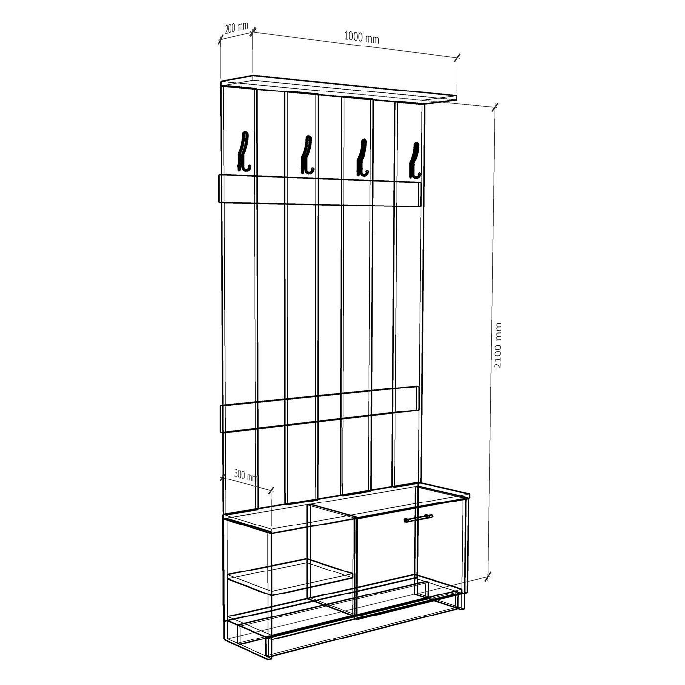 Прихожая Лювен-400e современный белый - фото 3 large