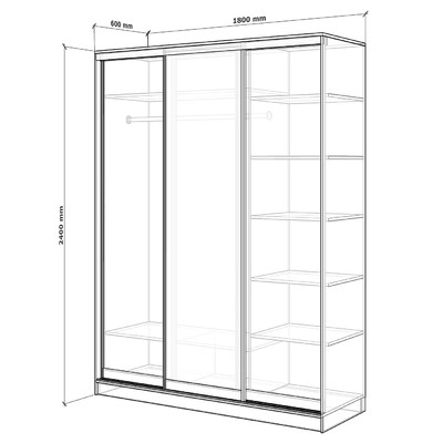 Шкаф-купе Вевер-200j современный для прихожей - фото 2 home Шкаф-купе Вевер-200j современный для прихожей - фото 2 home