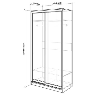 Шкаф-купе Рюмст-200ne современный для прихожей - фото 2 home