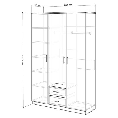 Шкаф Висп-200a современный для прихожей - фото 2 home Шкаф Висп-200a современный для прихожей - фото 2 home
