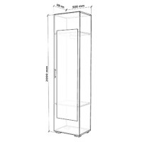 Шкаф Монс-200ne современный для прихожей и спальни - фото 3 small