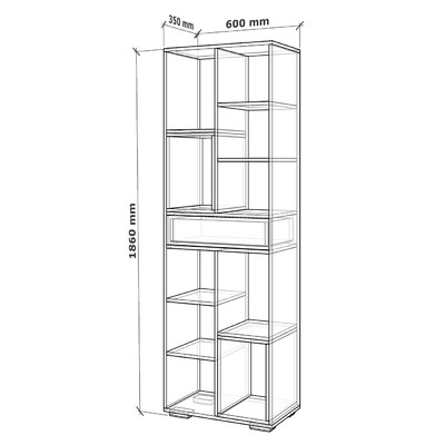 Стеллаж Грау-200kl современный для гостиной - фото 2 home