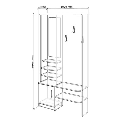 Прихожая 01-400g современный - фото 2 home Прихожая 01-400g современный - фото 2 home
