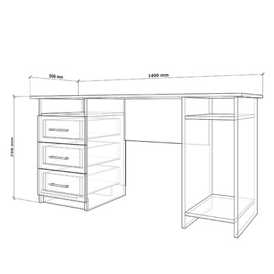 Письменный стол Веста-800d классический для офиса - фото 3 home