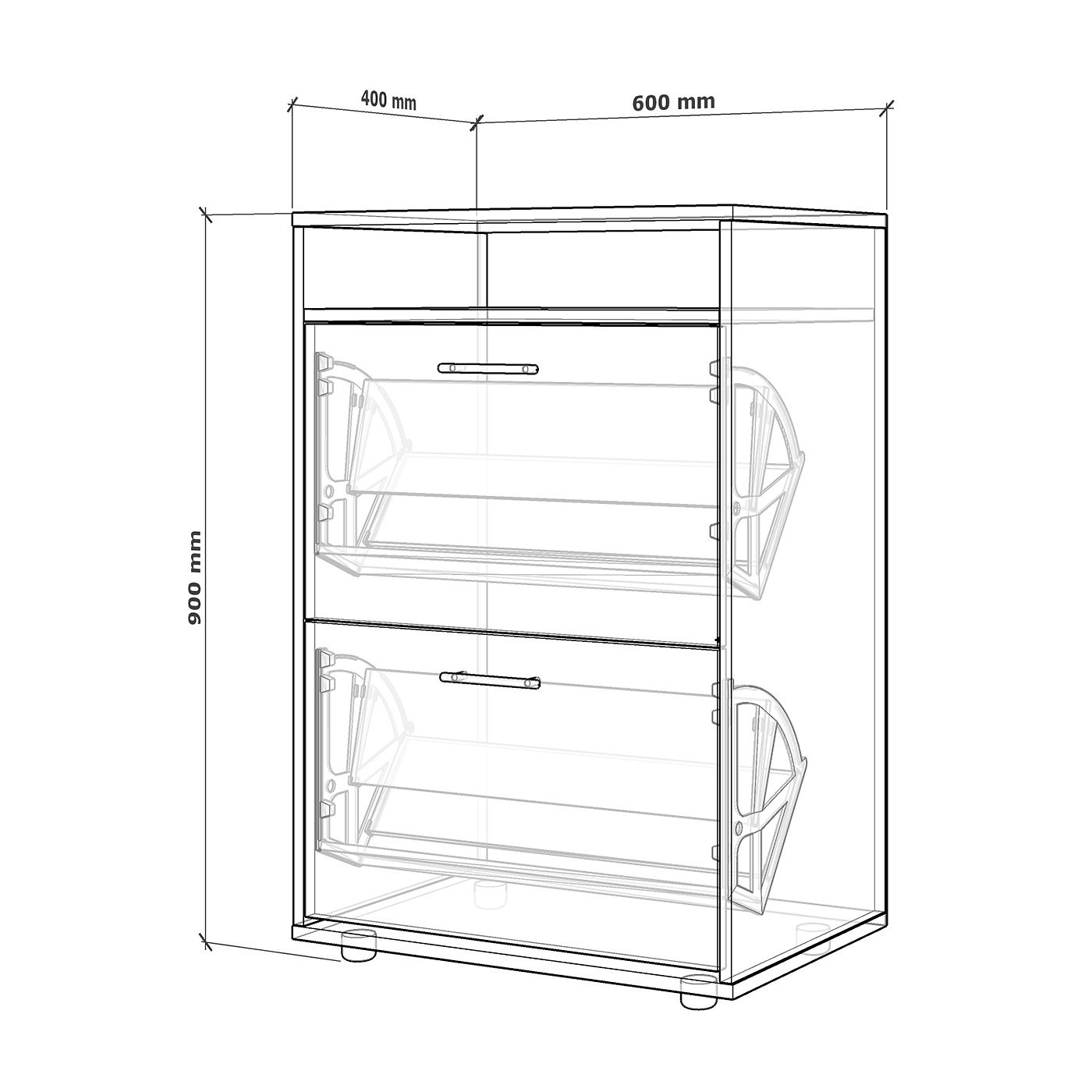 Обувница Бост-900ne современный дуб эвок прибрежный - фото 2 large