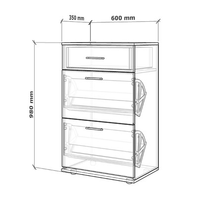 Обувница Либен-900oj современный для прихожей - фото 2 home Обувница Либен-900oj современный для прихожей - фото 2 home