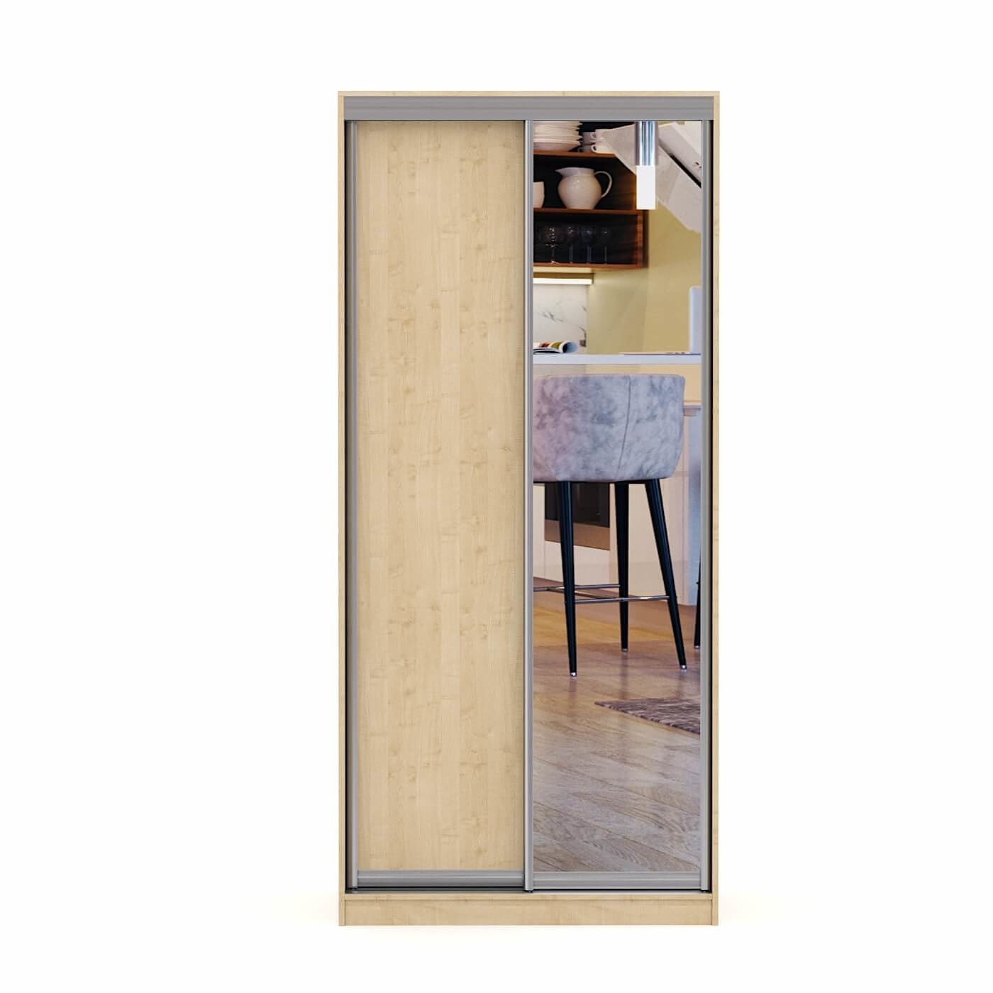 Шкаф-купе Версаль 2-201x современный для прихожей и спальни - фото 2 large