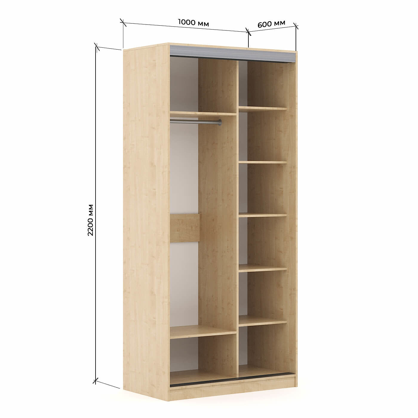 Шкаф-купе Версаль 2-201x современный для прихожей и спальни - фото 3 large