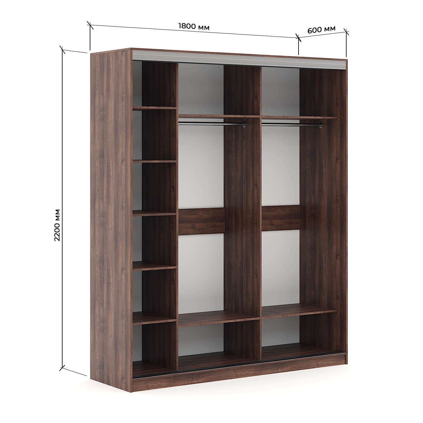 Шкаф-купе Версаль 3-201ag современный для прихожей и спальни - фото 3 large