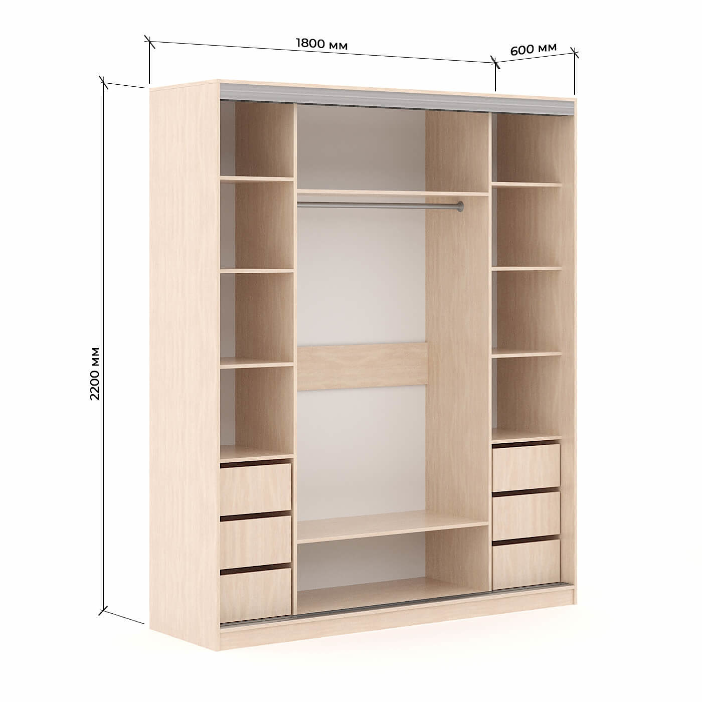 Шкаф-купе Версаль 3-200b современный для прихожей и спальни - фото 3 large