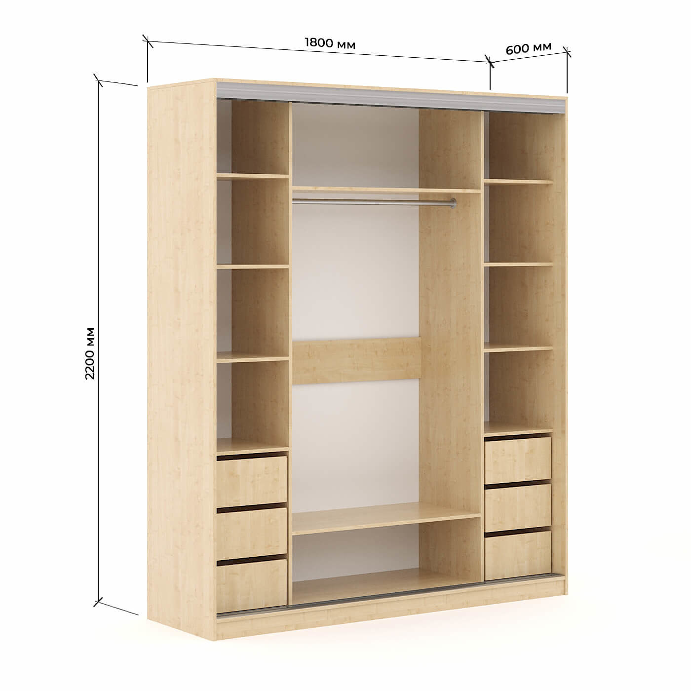 Шкаф-купе Версаль 3-200x современный для прихожей и спальни - фото 3 large