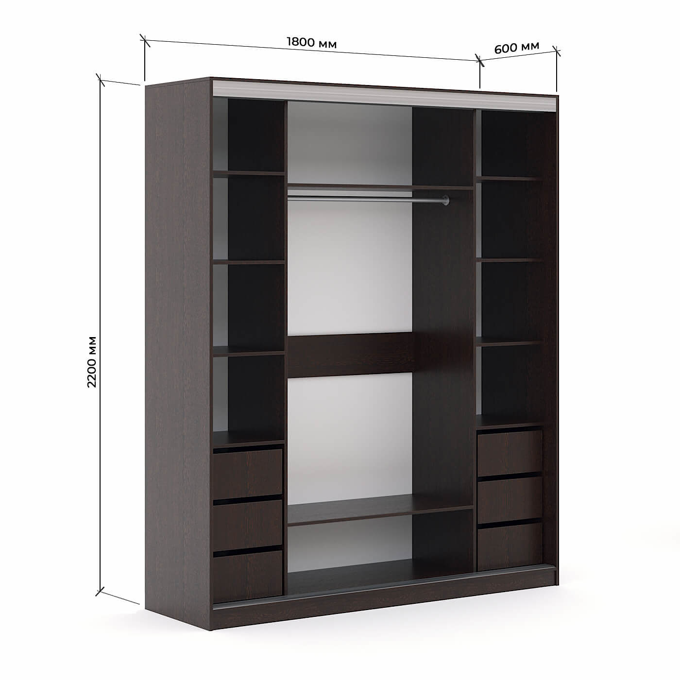 Шкаф-купе Версаль 3-200a современный для прихожей и спальни - фото 3 large