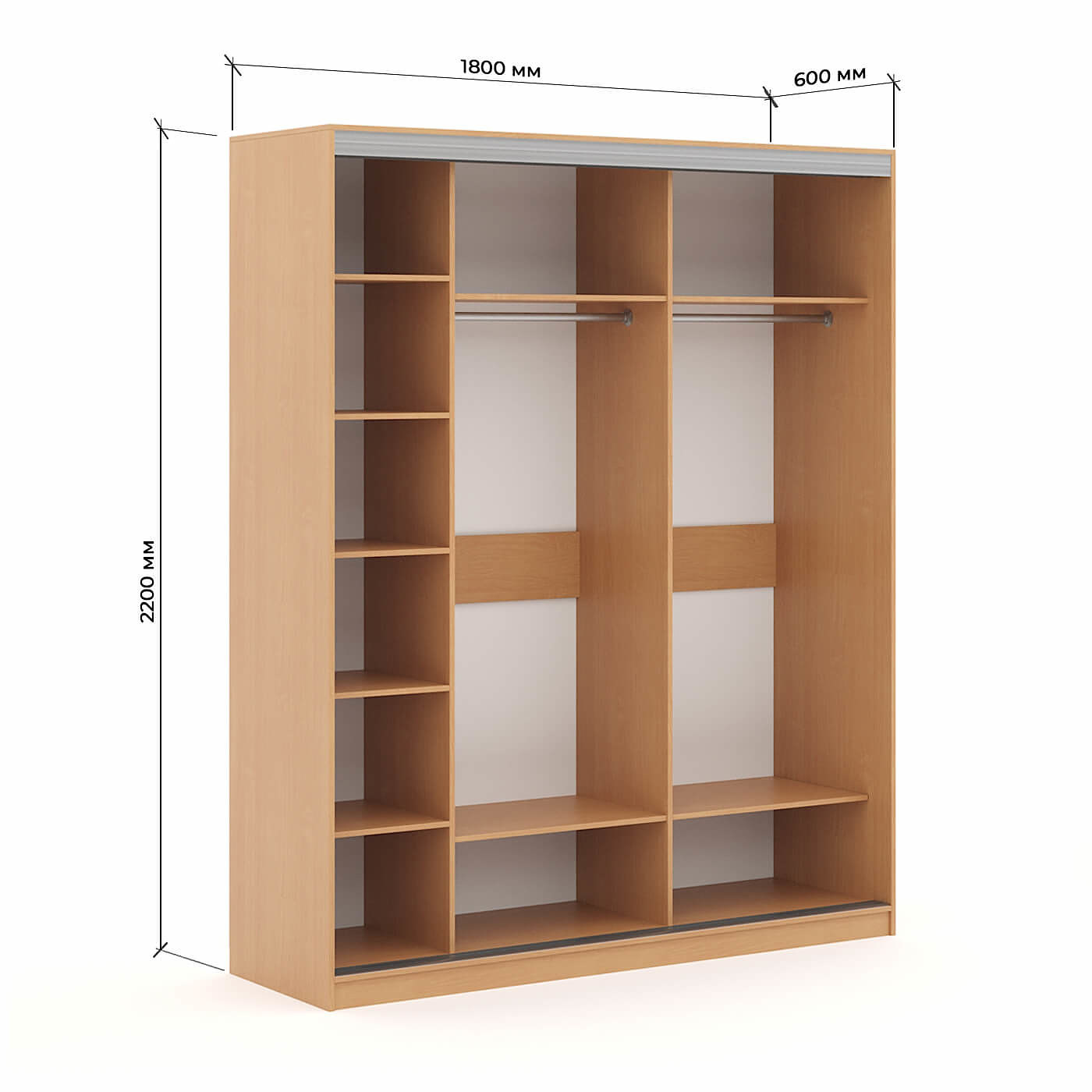 Шкаф-купе Версаль 3-201z современный для прихожей и спальни - фото 3 large