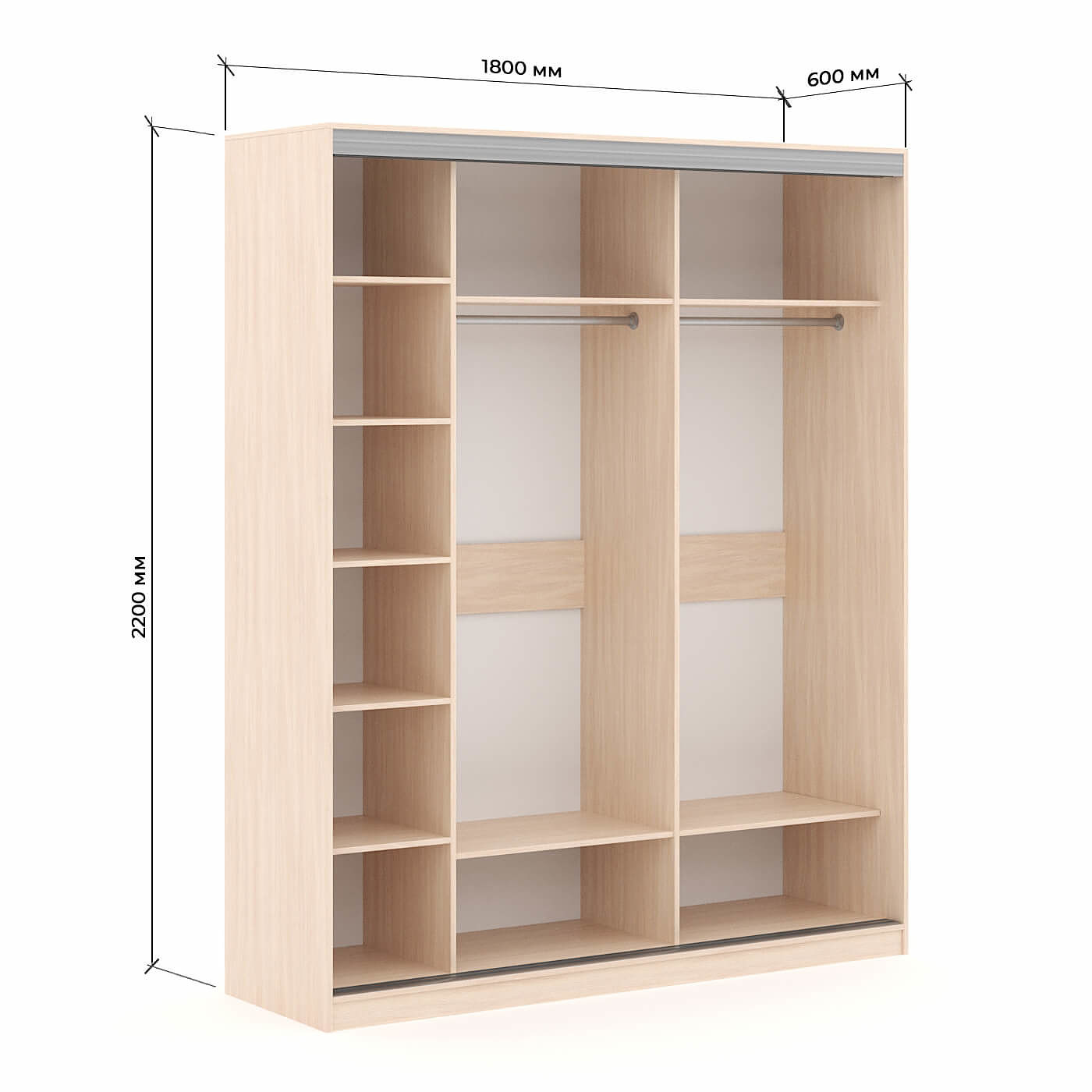 Шкаф-купе Версаль 3-201b современный для прихожей и спальни - фото 3 large