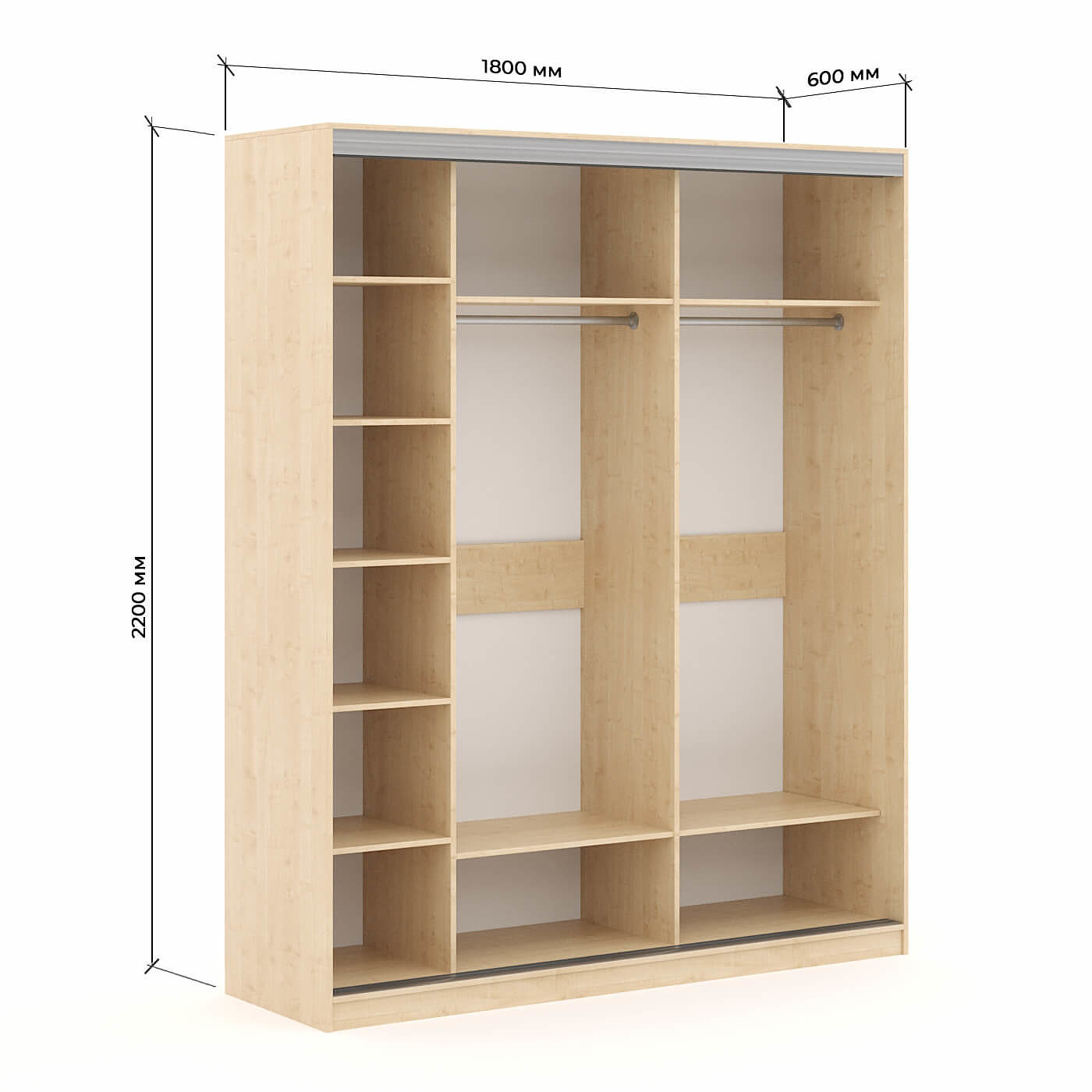 Шкаф-купе Версаль 3-201x современный для прихожей и спальни - фото 3 large