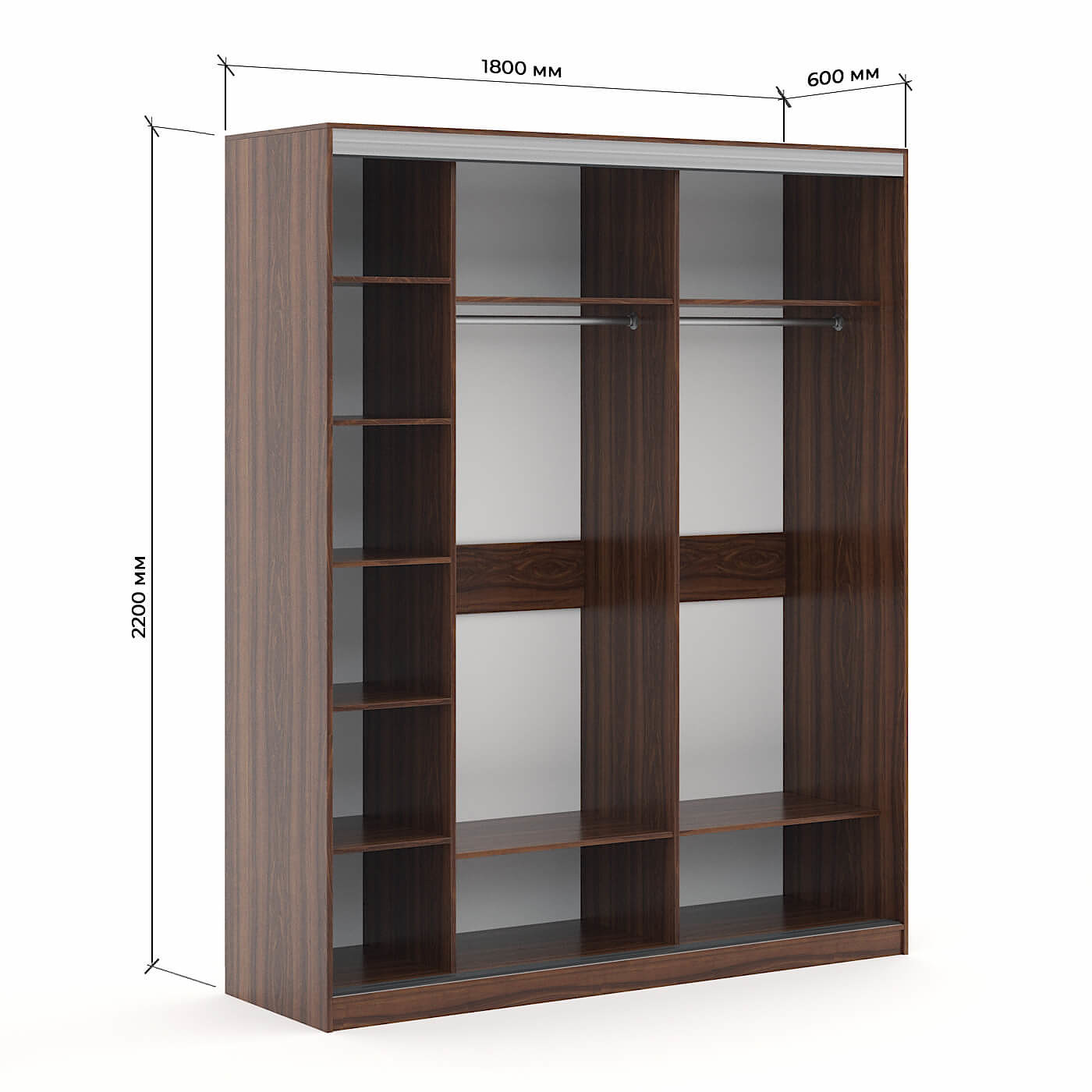 Шкаф-купе Версаль 3-201ak современный для прихожей и спальни - фото 3 large