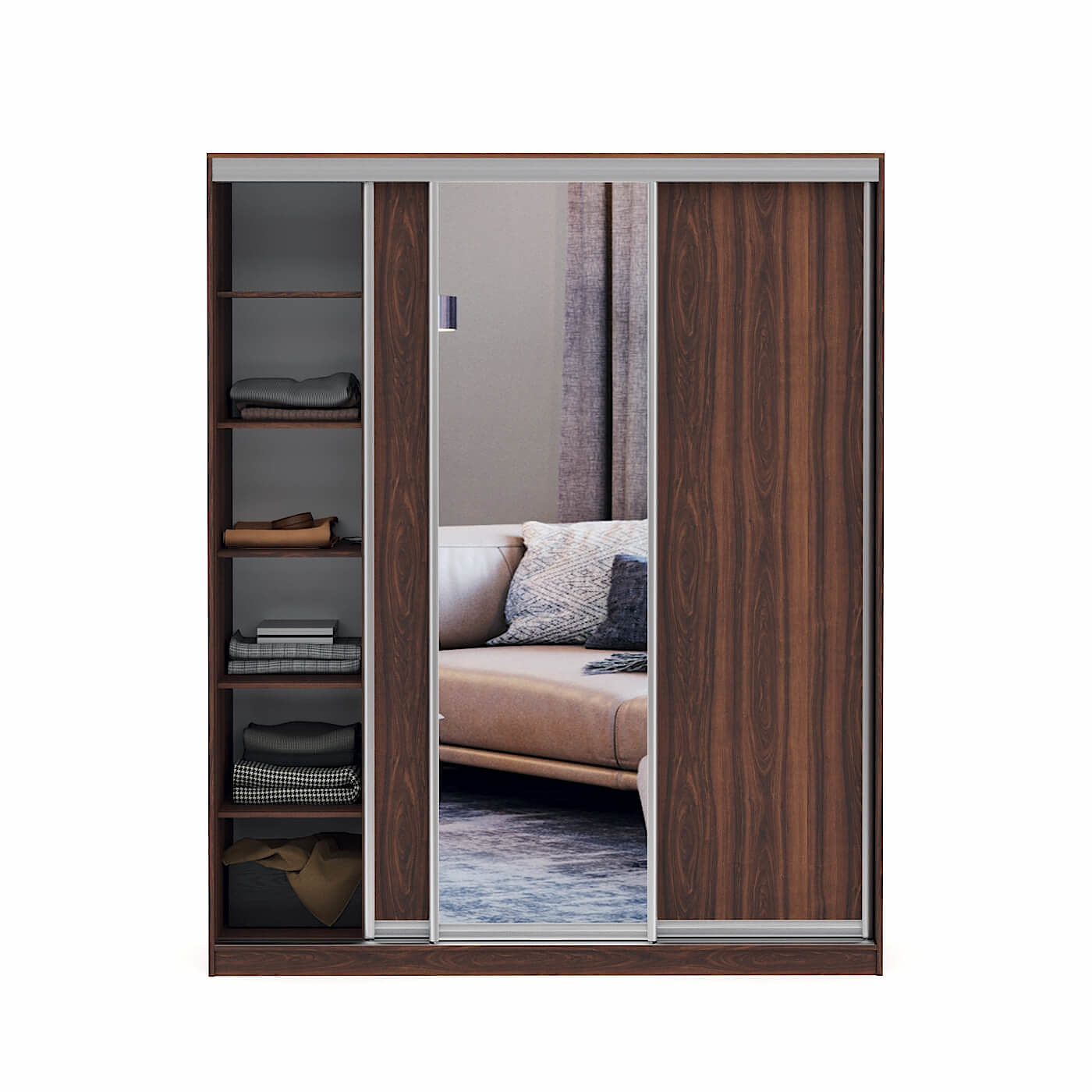 Шкаф-купе Версаль 3-201ak современный для прихожей и спальни - фото 2 large