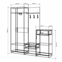 Модульная прихожая Алст-1200qh современный латте - фото 5 small