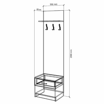 Прихожая Алст-400oj современный для прихожей - фото 2 home