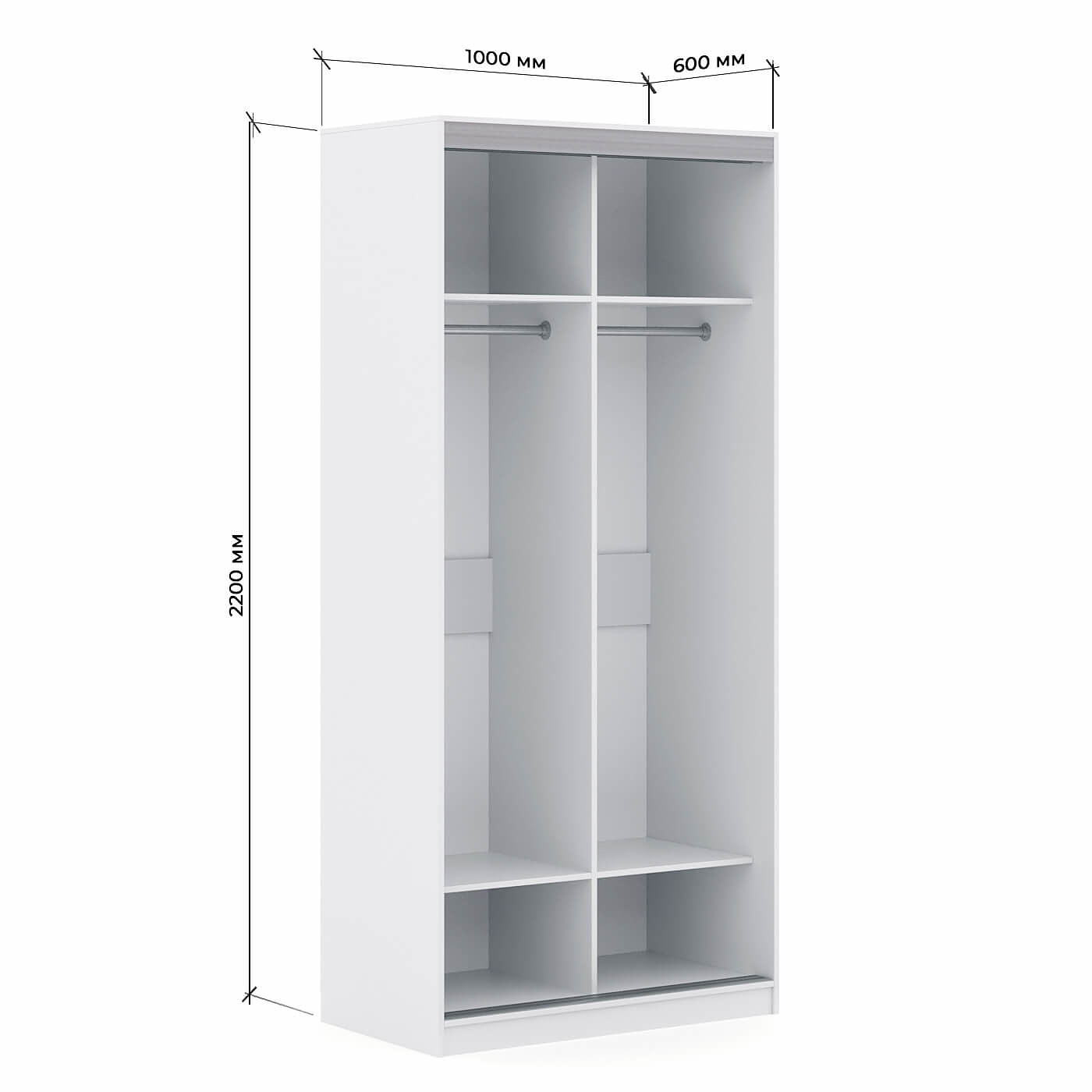 Шкаф-купе Версаль 2-200e современный для прихожей и спальни - фото 3 large