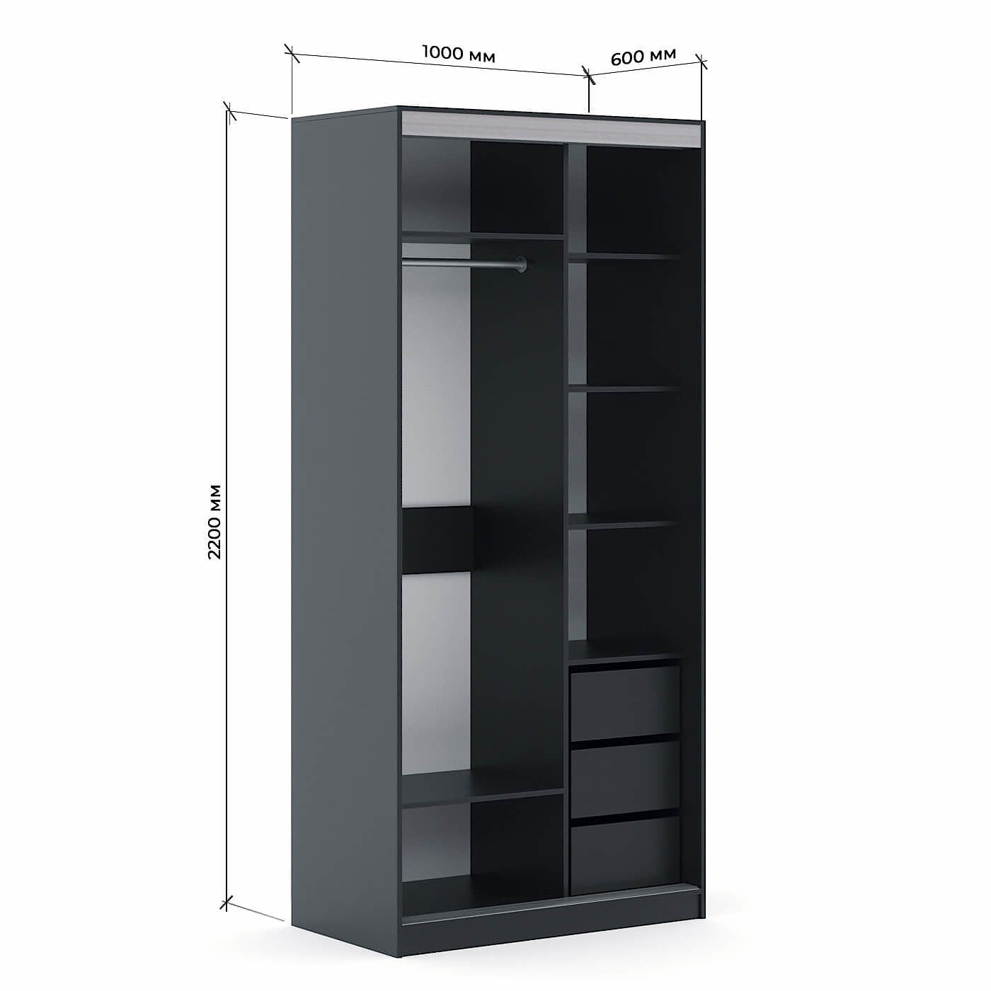 Шкаф-купе Версаль 2-202u современный для прихожей и спальни - фото 3 large