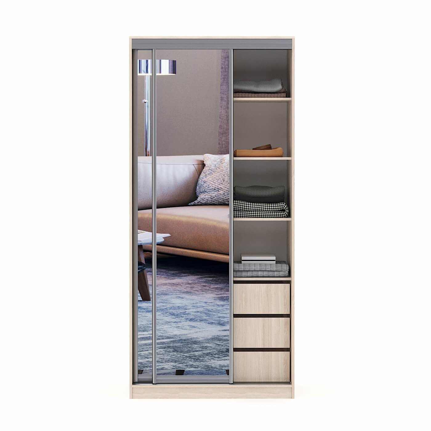 Шкаф-купе Версаль 2-202c современный для прихожей и спальни - фото 2 large