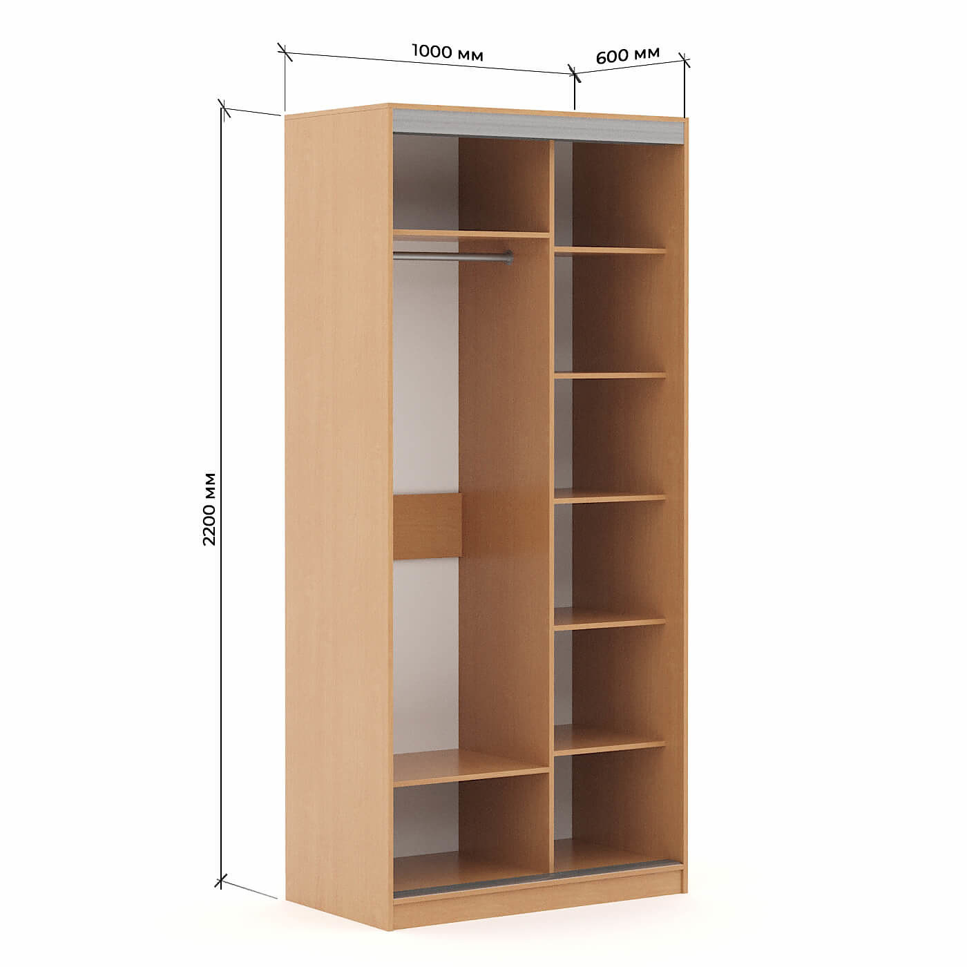 Шкаф-купе Версаль 2-201z современный для прихожей и спальни - фото 3 large